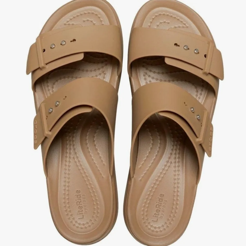 Crocs Women's Tan Platform Sandals - Picture 4 of 12